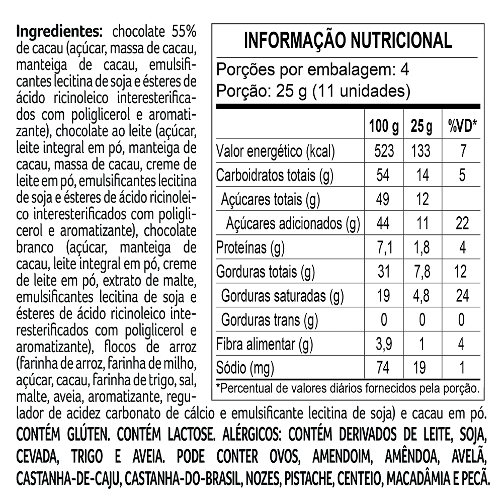 Drageado Bytes 3 Chocolates 100g - Imagem 2