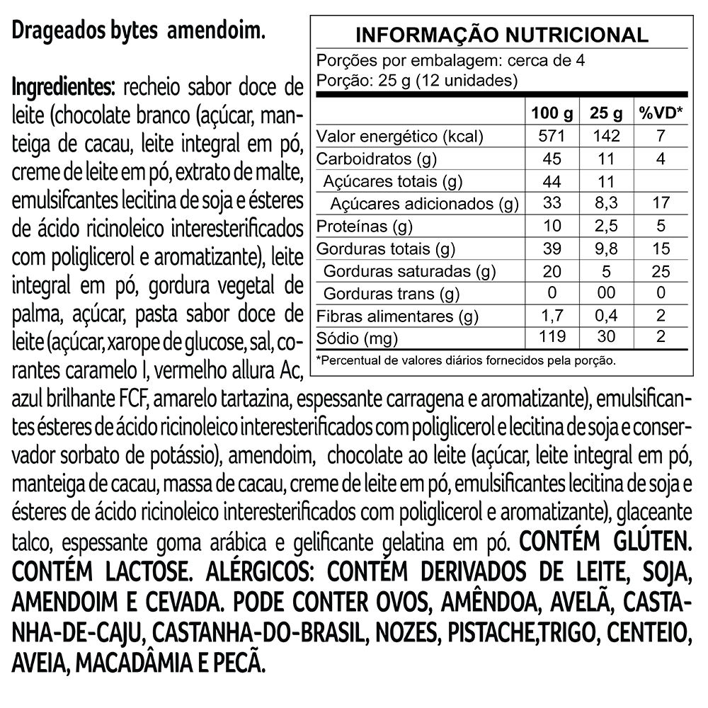 Drageado Bytes de Amendoim 100g - Imagem 2