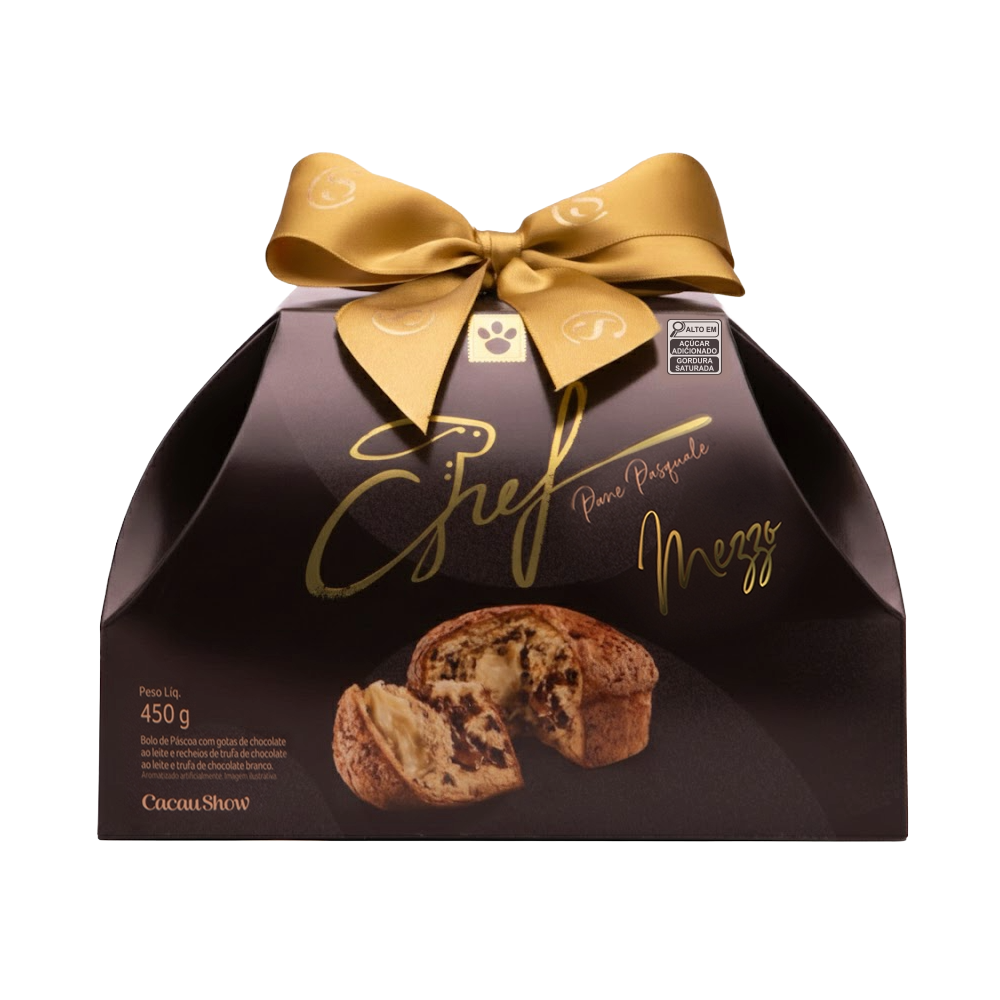 Bolo de Páscoa do Chef Mezzo ao Leite e Branco 450g