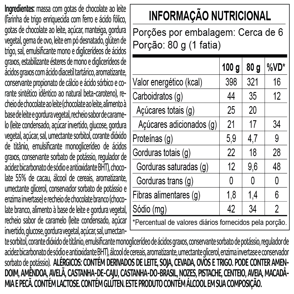 Bolo de Páscoa do Chef Mezzo ao Leite e Branco 450g - Imagem 2