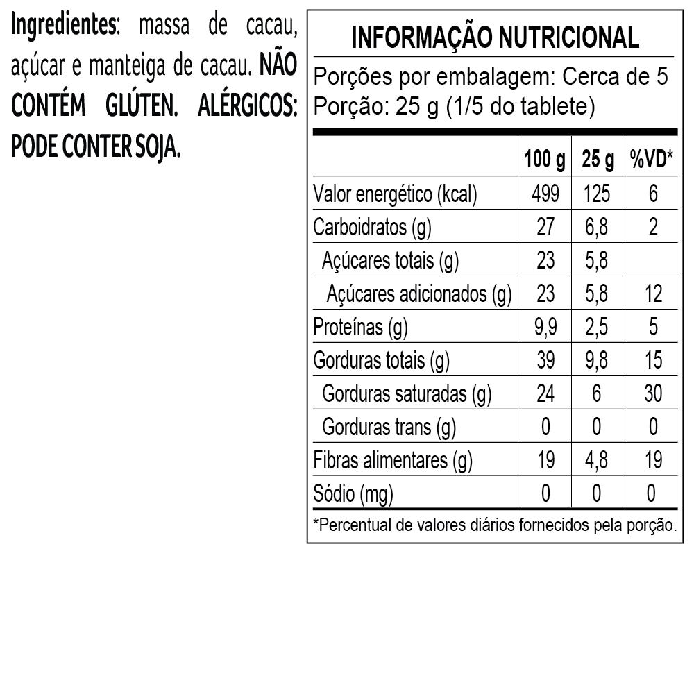 Tablete de Páscoa Bendito Cacao Vegano 72% 120g - Imagem 2